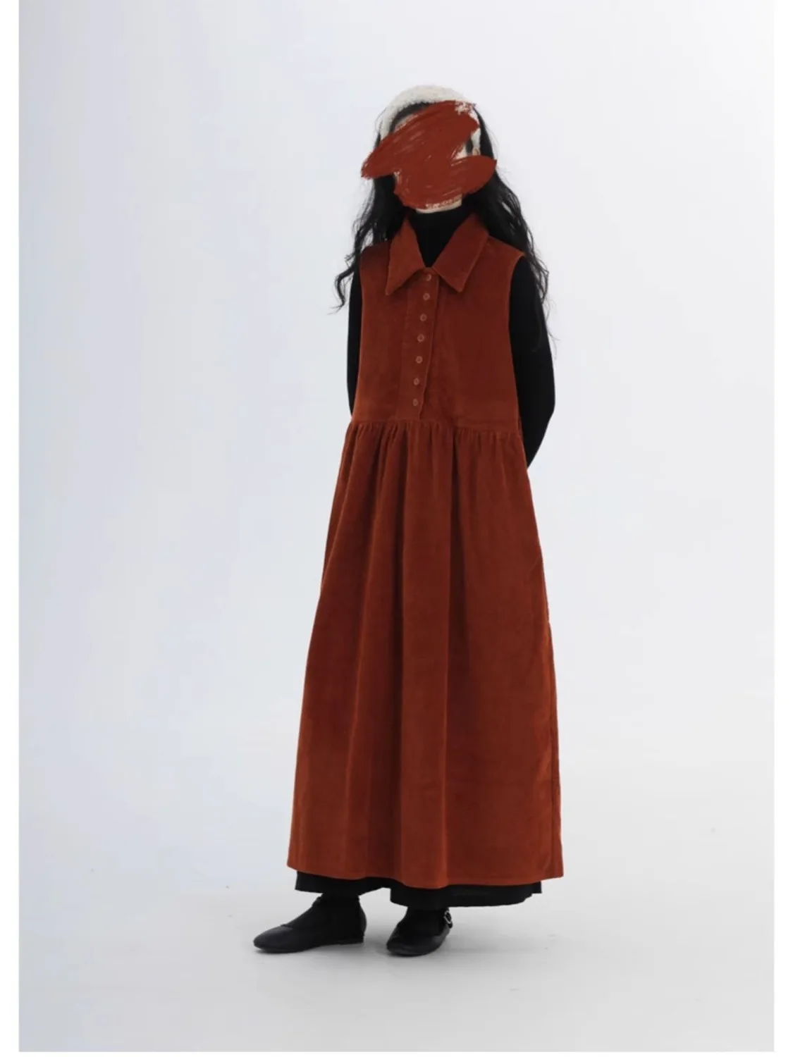 Gilet di velluto a coste rosso Dr Colletto per bambola vintage Svel Dr Sensazione di fascia alta Abbigliamento da donna Primavera Autunno Nuovo Sle