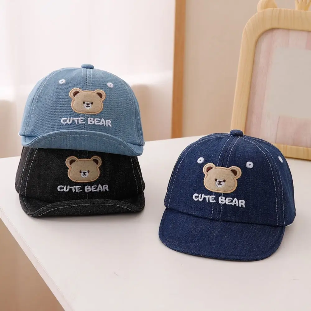 

Casual Cartoon Bear Baby Baseball Hat Adjustable Breathable Toddler Peaked Cap INS Comfortable Children Sports Hats Daily Use