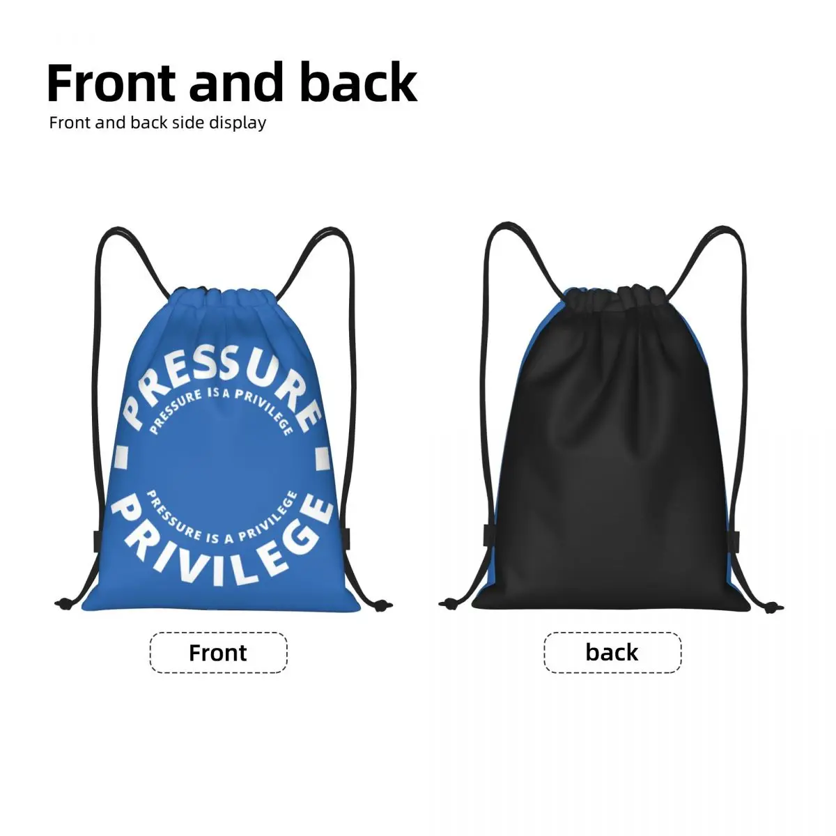 Custom Cbum Pressures Privilege Drawstring Bags Women Men Lightweight Sports Gym Storage Backpack