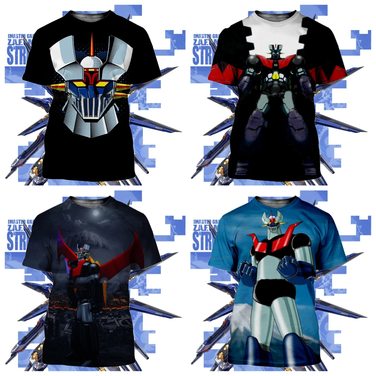 

Лидер продаж, модные футболки Mecha Clocl Mazinger Z с 3D принтом и круглым вырезом, мужские/женские повседневные модные футболки с короткими рукавами для косплея, одежда унисекс