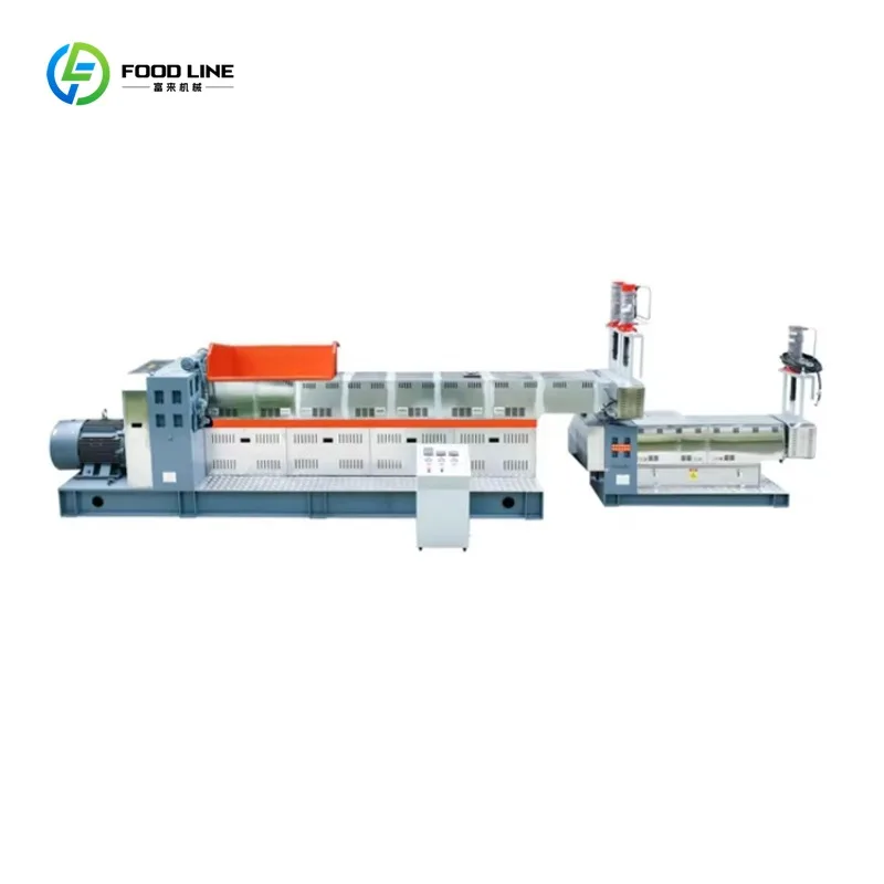 Stretching Film Waste Plastic Recycling Granulator Extruder Pelletizing Machine Line Sale Factory Direct Accept Custom