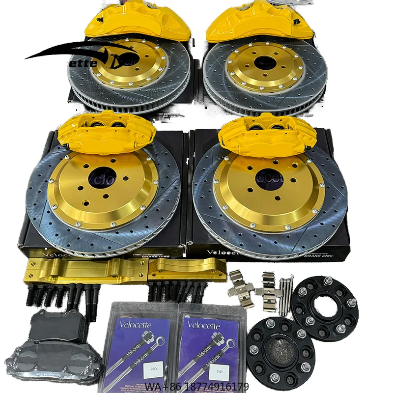 

Velocette Big Brake Kit Front 8N Rear F40 18inch Wheel Aluminum Brake Disc New Srt Caliper Motorsport Tank 50% Improved