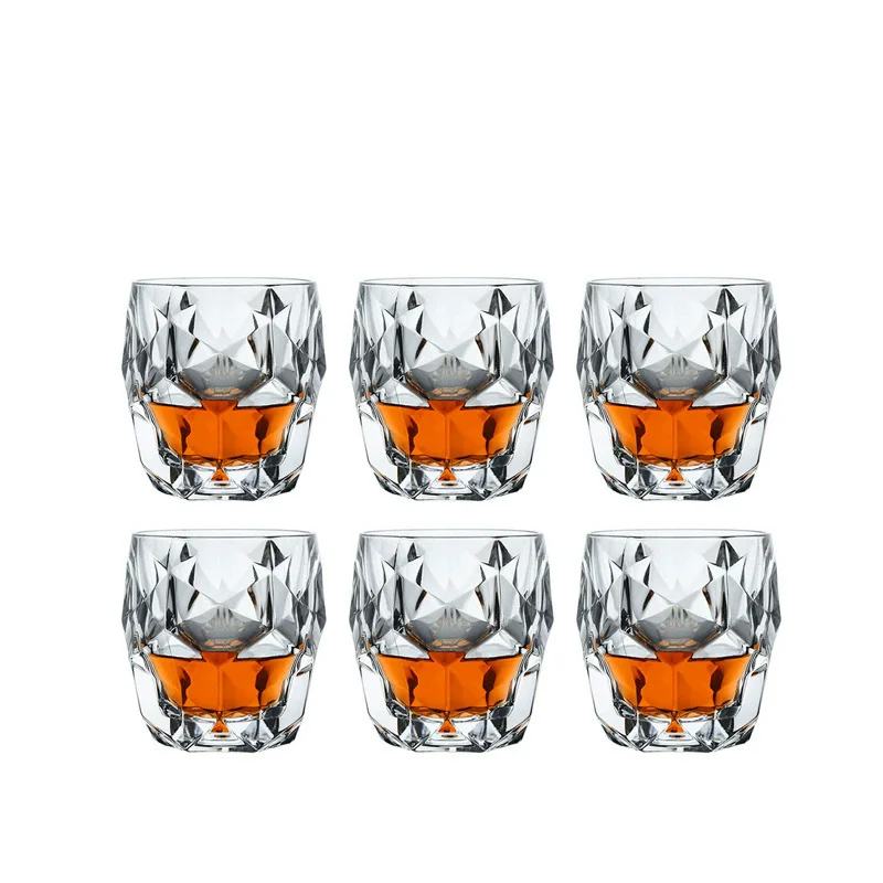 

Handmade tea cup Carved Crystal Glass Whisky Glasses, Household Foreign Wine Glasses, Water Glasses, Gift Collection, 300ml