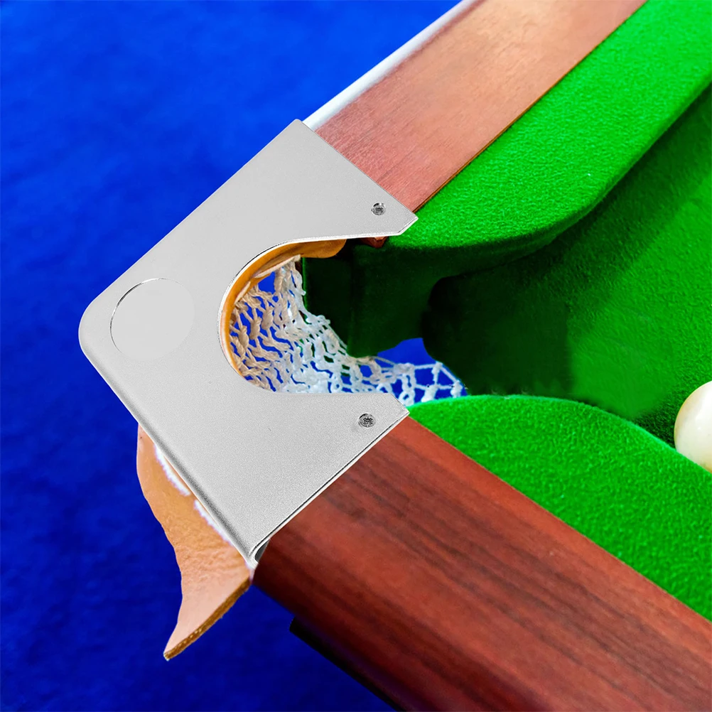 

2PCS Chrome Corners Pool Table Billiard Replacement Guard Plates Durable Resin Material Long Lasting Accessories Snooker Gaming