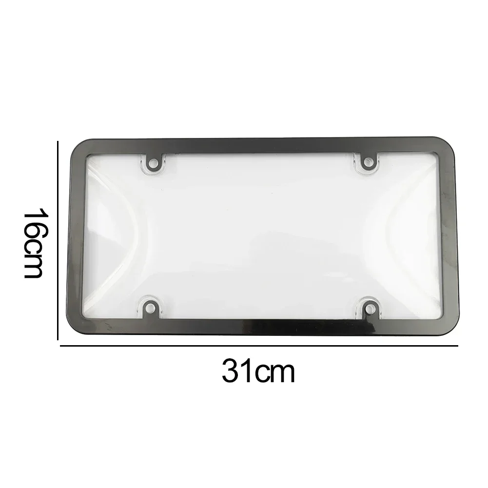 2pcs Clear Reflective Anti Speed Red Light Toll Camera Stopper License Plate Cover Protector Tag Frame Holder Mount