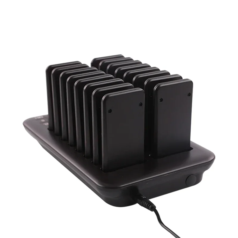 Wireless Restaurant Pager Queue Paging System 16 Beepers Customer Line Calling System for Cafe Coffee Dessert Shop Food Truck