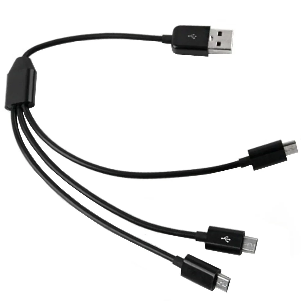 USB 2,0 tipo A macho 1 A 6 4 3 Micro USB macho divisor Y Cable de fecha de carga para Huawei Samsung Xiaomi portátil móvil