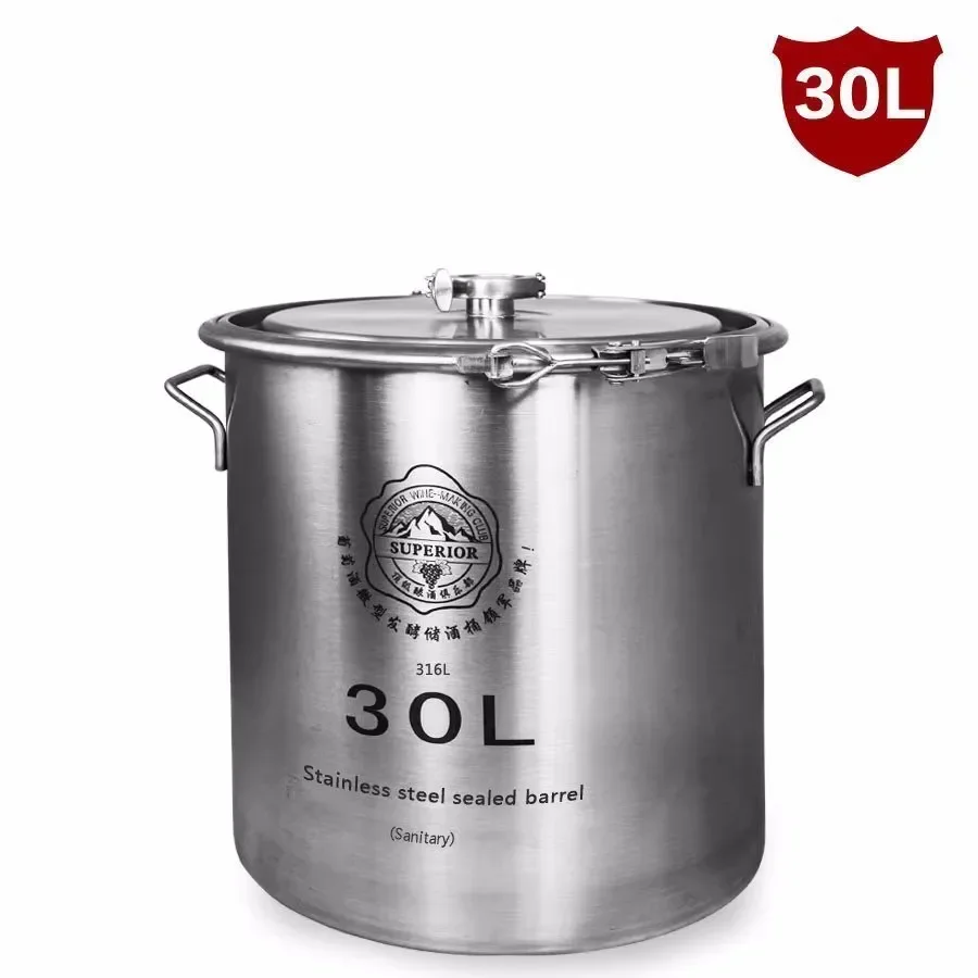 30L 316 & 304 Stainless Steel Fermenters Liquor Fermented Wine Fermented Beer Fermenters Homebrew Wine Making Tools Barrel