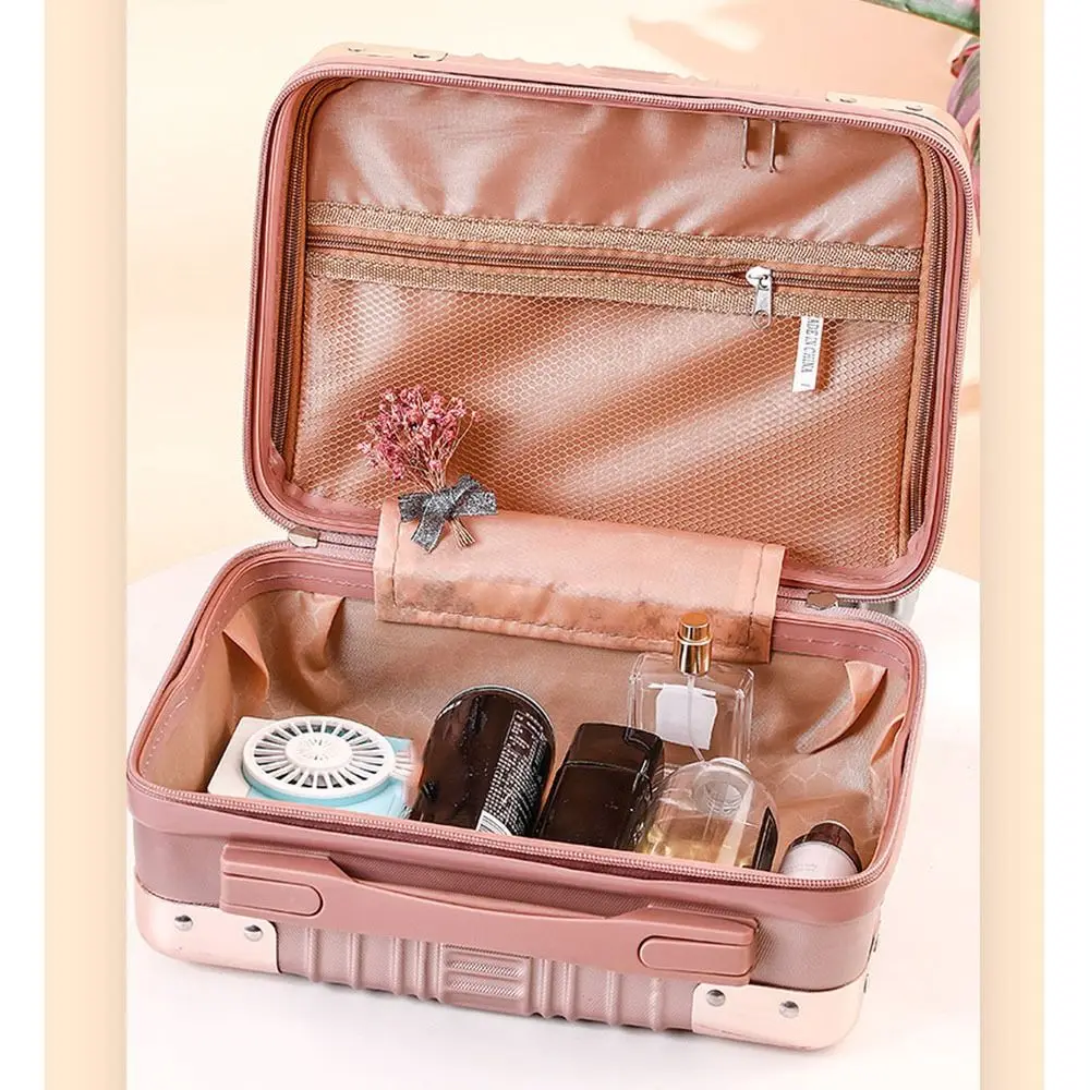 Fashion Simple Mini valigia da viaggio scatola cosmetica da 14 pollici Organizer per bagagli a mano custodia per trucco piccola custodia per imbarco