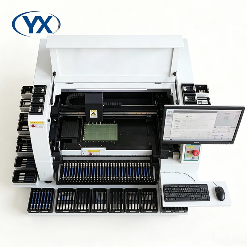 Stock in Russia High Accurate Manufacturing Machine SMT460S Automatic Chip Mounting 64 Feeders SMT/SMD Pick and Place Equipment