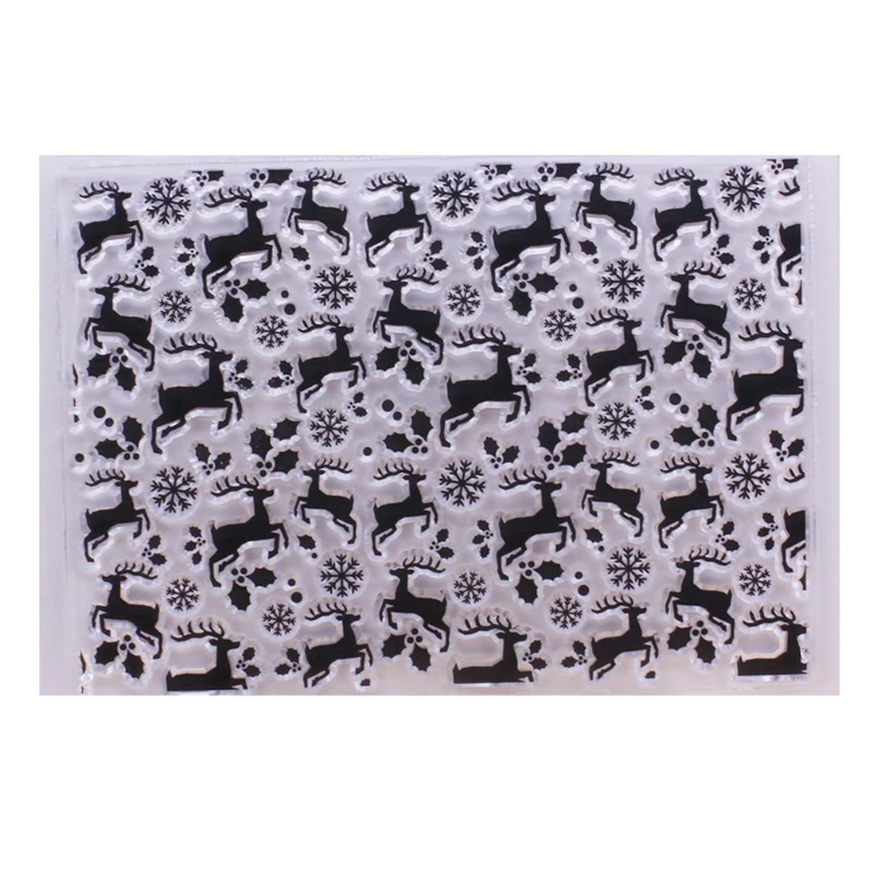 Clear Stamp Christmas Deer Transparent Silicone Stamps Seal for DIY Scrapbooking