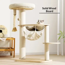 Árbol para gatos compacto con rascador, cama, hamaca y salto