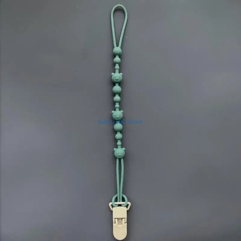 Y4UD Простая силиконовая цепочка для детской соски, простой в использовании зажим для соски, зажим для игрушки при прорезывании