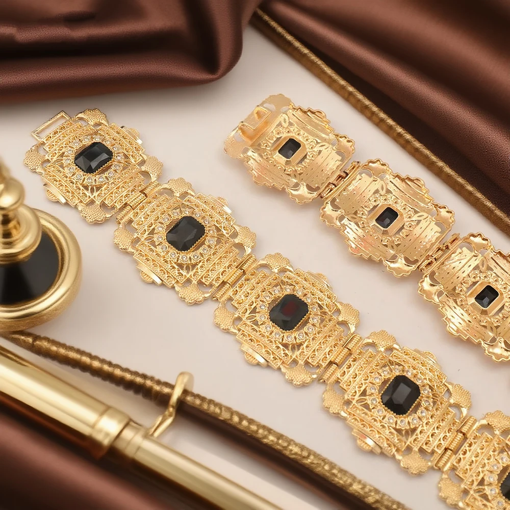 حزام قفطان مغربي مطلي بالذهب حزام خصر نسائي تركي لفستان الزفاف العربي في الشرق الأوسط على الطراز الطيني