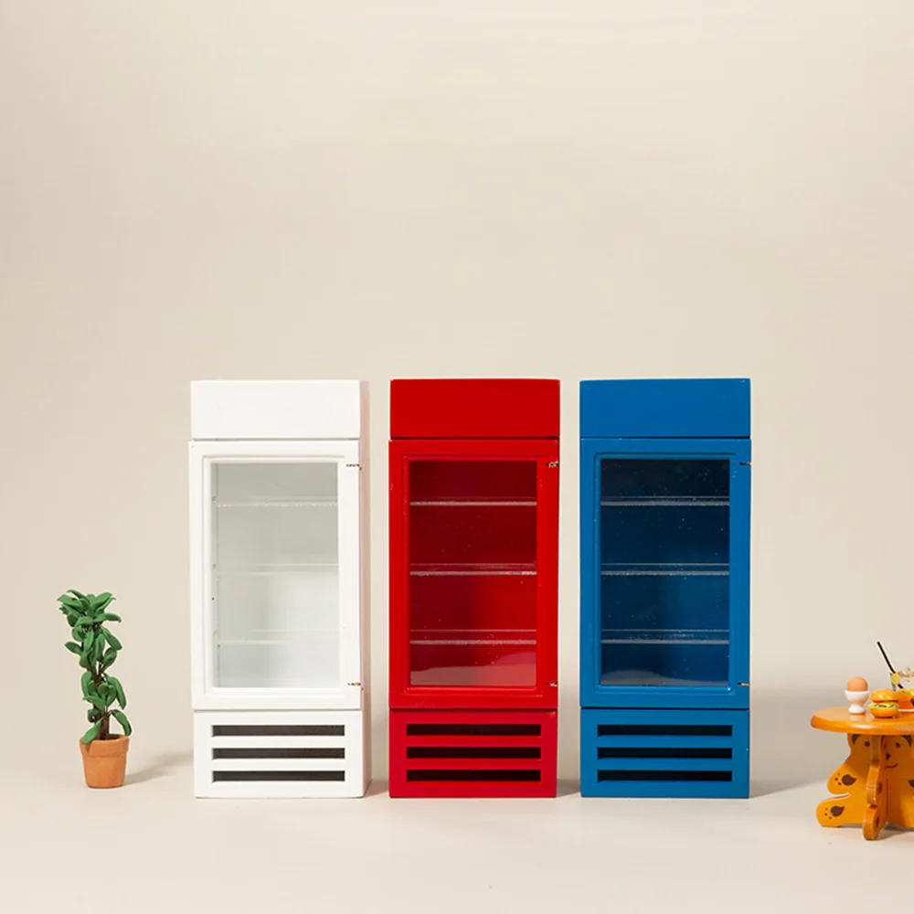 

Chzimade 1: 12 Doll House Accessories Mini Furniture Miniature Model Kitchen Scene Home Children Toys Vertical Refrigerator