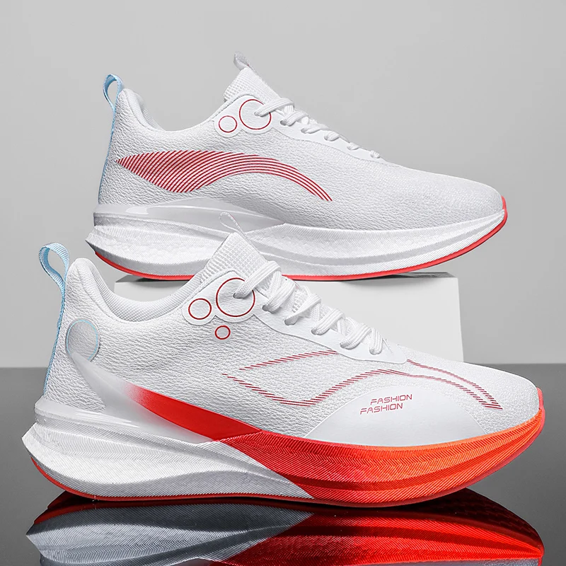 

2025 New Autumn Men's Shoes - Breathable Mesh Running Shoes, Cushioned Carbon Plate Speed Training, Anti-Slip Durable Hiking Sho
