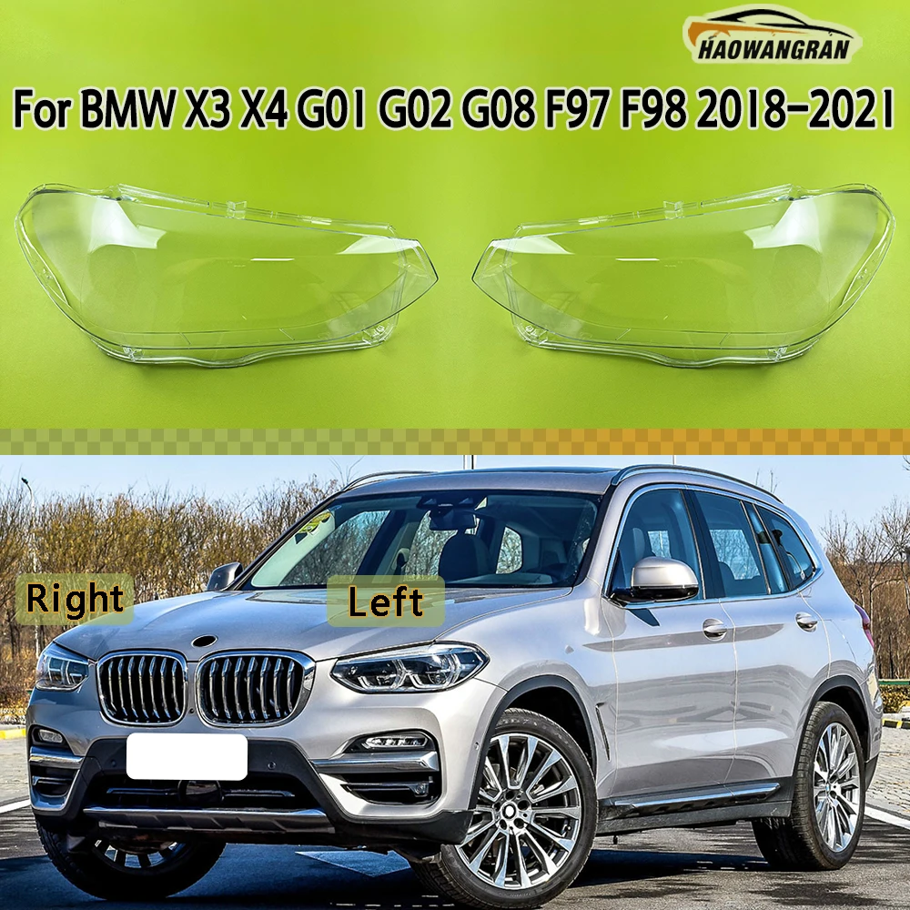 

Headlight Lens For BMW X3 X4 X3M X4M G01 G02 G08 F97 F98 2018 2019 2020 2021 Transparent Headlamp Cover Plexiglass Lampshade