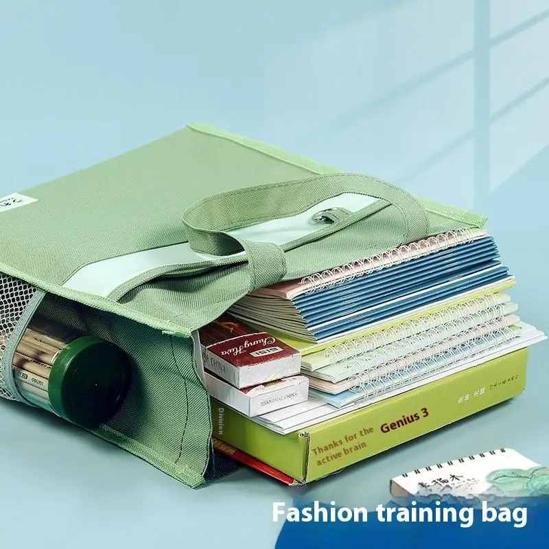 Small Fresh Tutorial Bag Simple Waterproof Multifunctional Document Bag Portable Large Capacity Art Bag Fashionable Test PaperSm