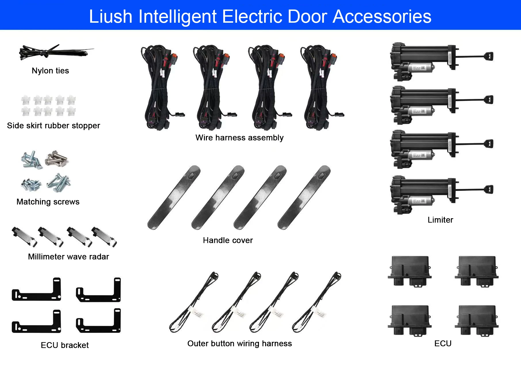 Intelligent Electric Car Door System for Power Automatic Door Vandal-proof Closing Safe Comfortable Modification