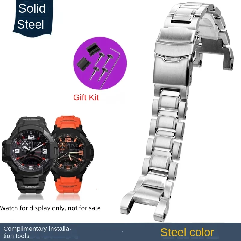 

GA-1000 GA1100 Stainless Steel Strap Bracelet For Casio men GW-A1000 GW A1100 GW-A4000 Metal strap silicone strap Watchband Tool
