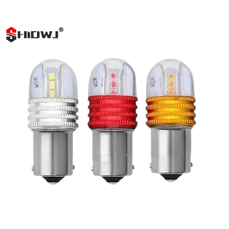 2Pcs 1156 1157 Led Motorcycle Taillights Flashing Signal Light BA15d Brake Light 1157 Car Reversing Lamp Strobe Stop Lights