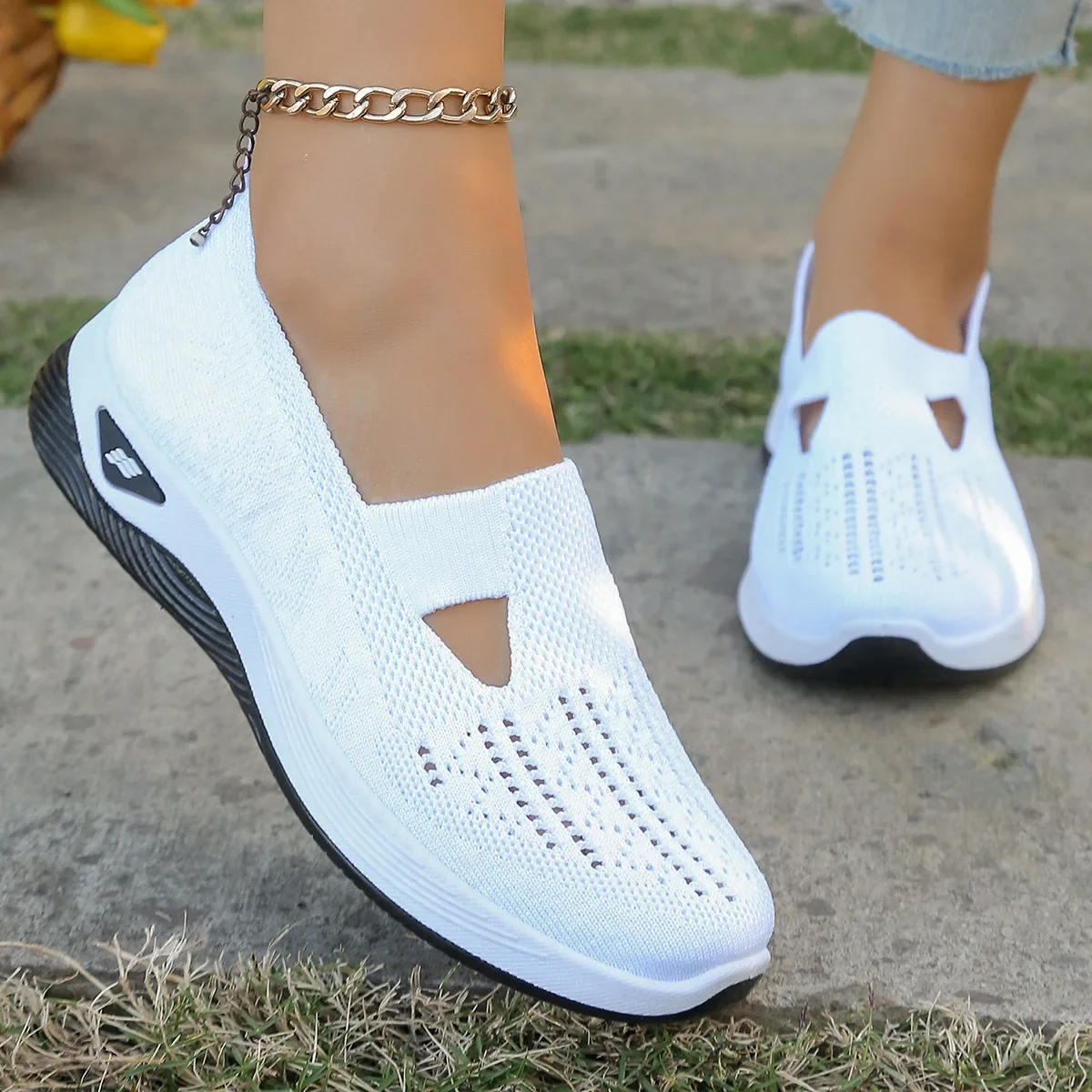 

Breathable Mesh Flats Shoes for Women Comfortable Slip on Casual Shoes Woman Lightweight Soft Bottom Loafers Plus Size