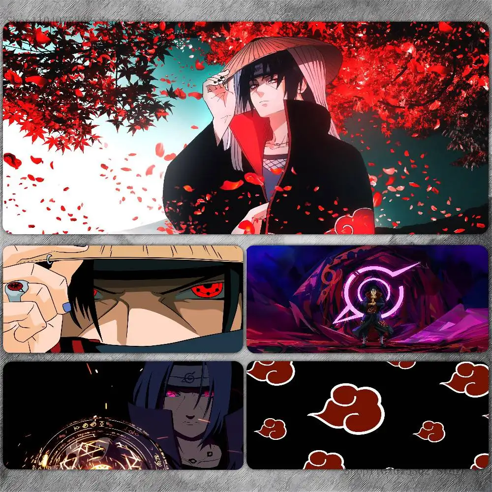 Anime Characters U-Uchiha I-Itachi Mouse Pad Large Gaming Keyboard Mat LockEdge Rubber Computer Office Accessories