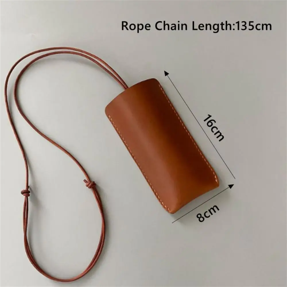 بو الجلود النظارات الشمسية حقيبة التخزين قابل للتعديل حبل سلسلة متعددة الوظائف النظارات الشمسية الحقيبة معلقة الحبل النظارات الشمسية #6