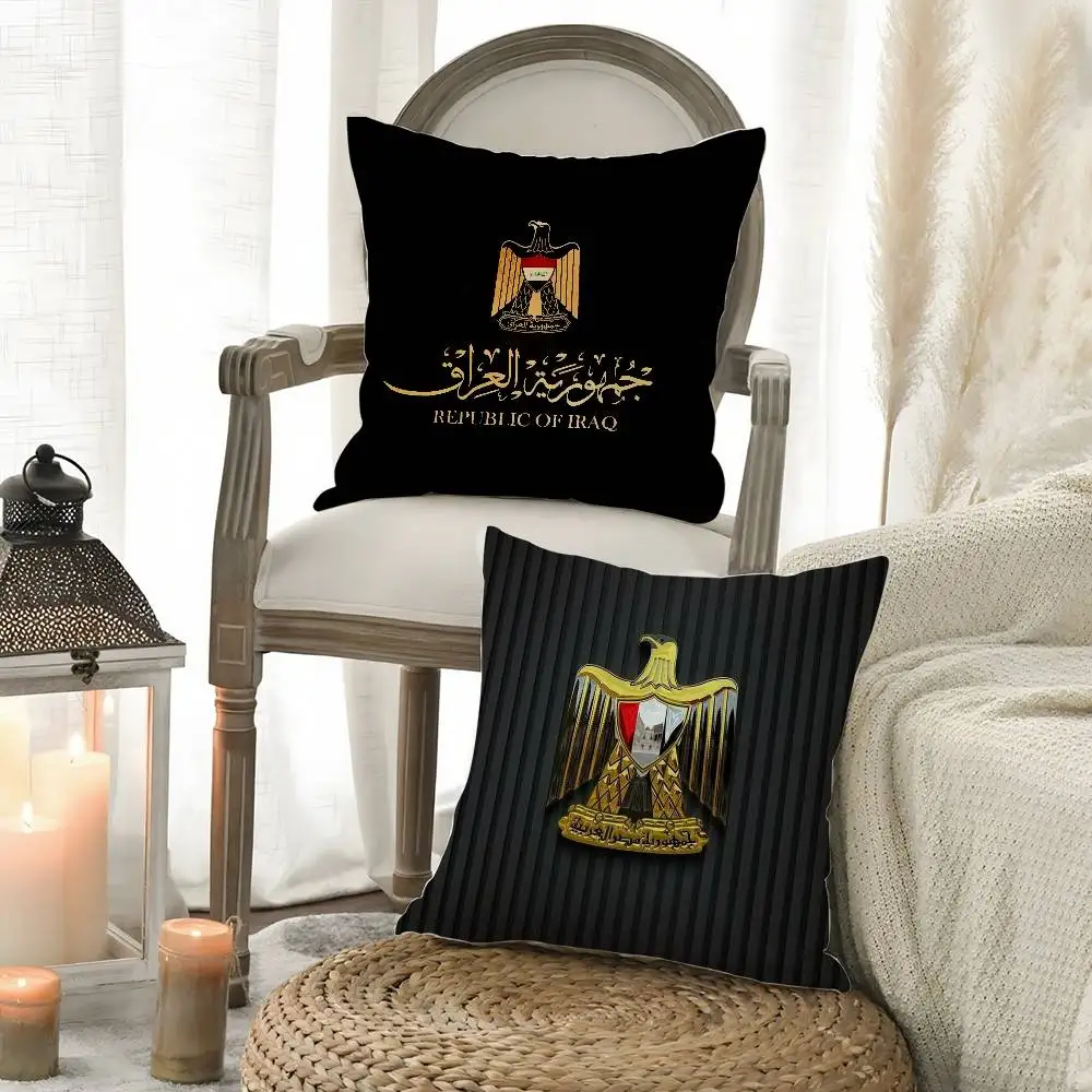 

Pillow Case I-Iraqi Iraq National Flag Sofa Short Plush Double-sided HD Printing Room Home Office Gift Cushion Cover
