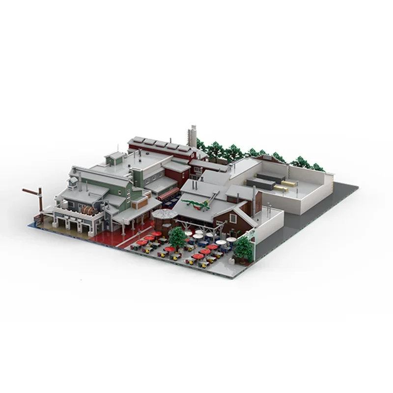 Moc Building Blocks Pacific Wharf Combined Set Model Technical Bricks DIY Assembly City Street View Toy For Children Gift