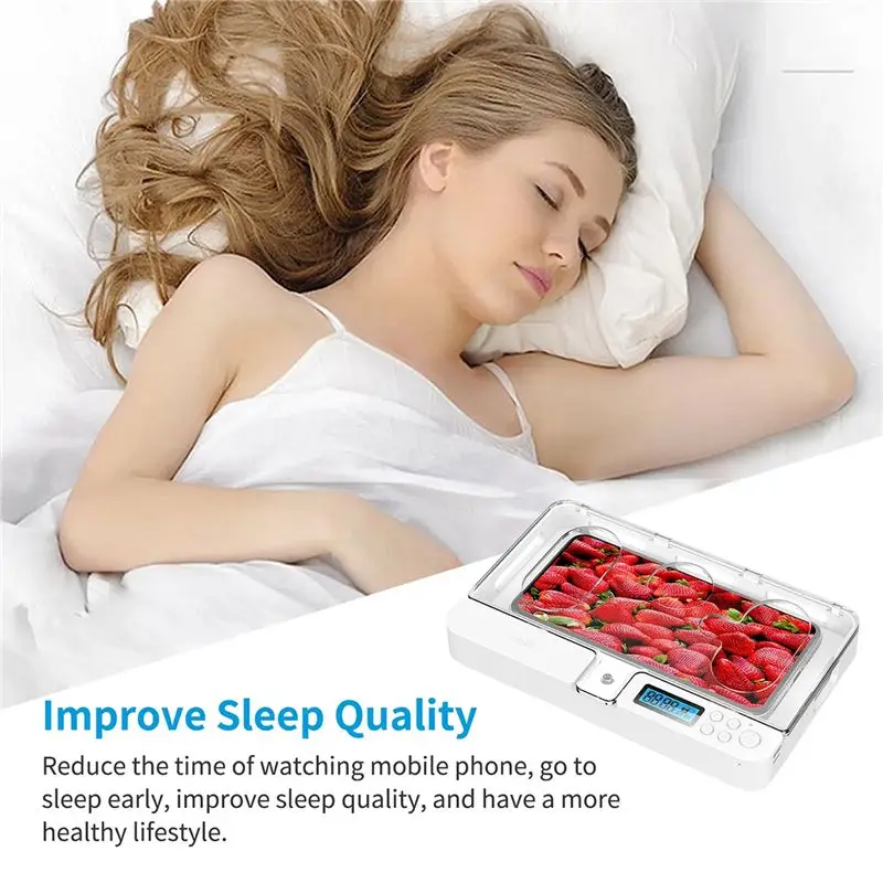 A74E-Transparent Smart Timer Phone Locker Box Time Management Anti-Game Addiction Lock
