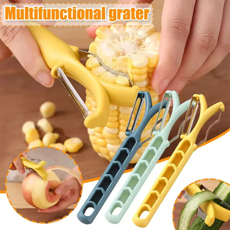 New Wavy Saw Blade Corn Planer Corn Cob Peeler Stripper Cutter Thresher Remover Kitchen Tool Cucumber Potatoes Vegetable Peeling