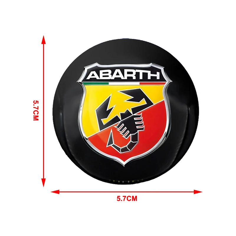56mm car wheel hub center cover logo sticker accessory, suitable for Abbas Abarth Punto 124/125/500 Stilo Ducato Car Accessories