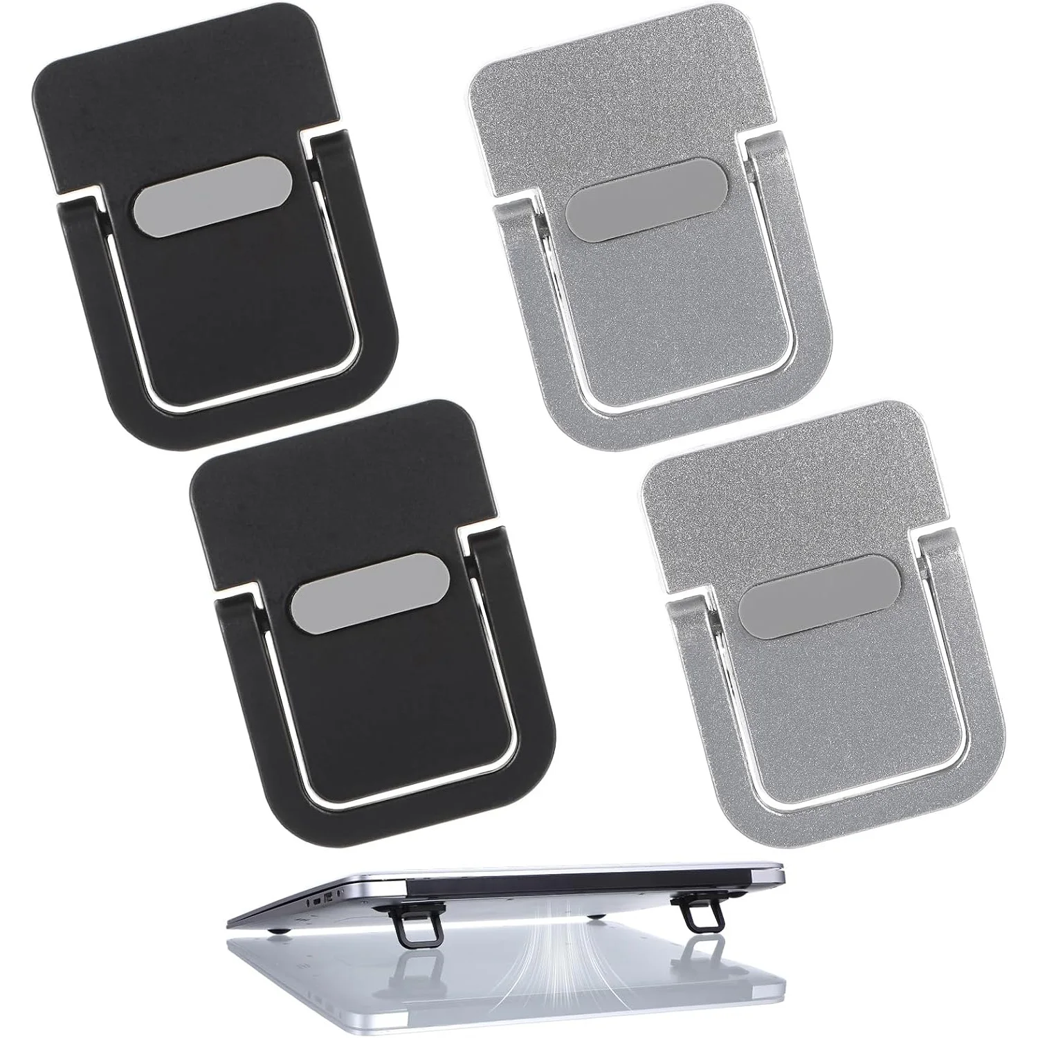 2pcs/Set Laptop Stand for Computer Keyboard Stand Riser Aluminum Mini Portable Laptop Stands for Notebook