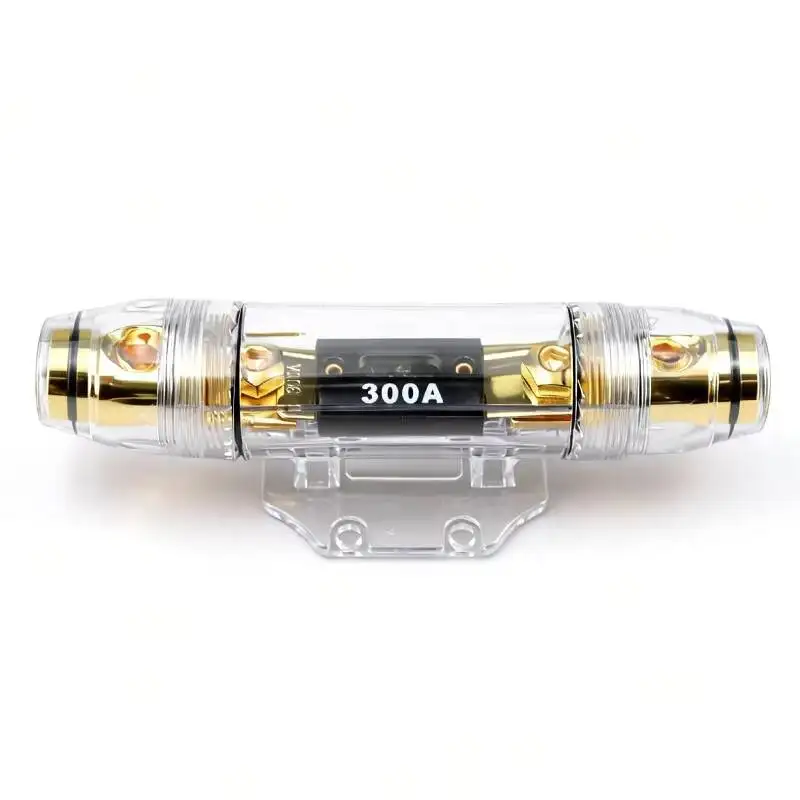 ANL Automotive 300 Amp Copper Gold-Plated Contacts 0/2/4 Gauge AWG In-Line Fuse Holder