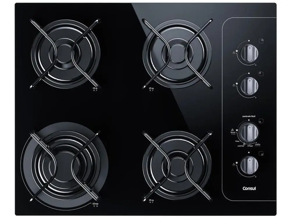 Cooktop Consul 4 Bocas com Grades Individuais - Bivolt