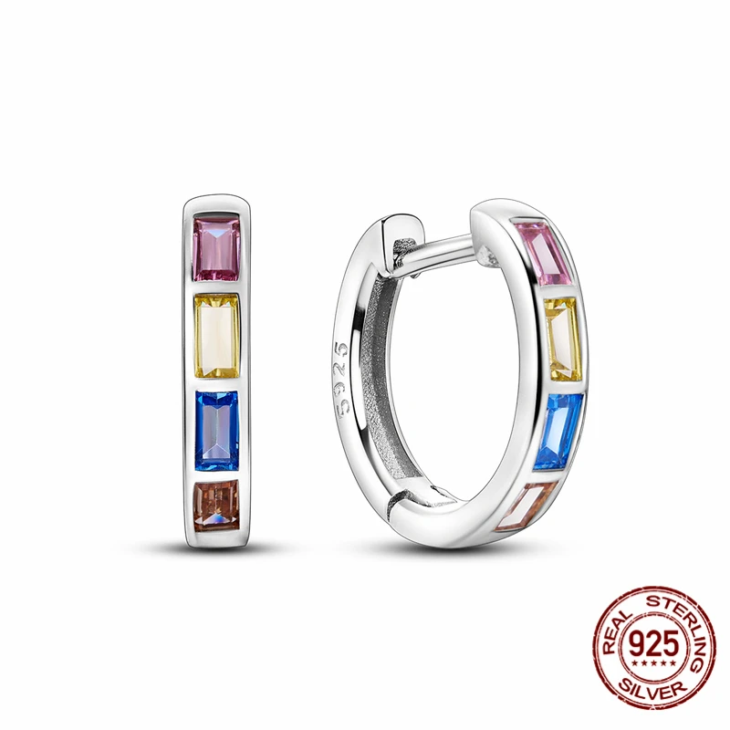 

Original designer 925 Sterling Silver Elegant ewelry Fashion Sparkling Sugar Cubes Earrings for Woman Wedding Party Gift