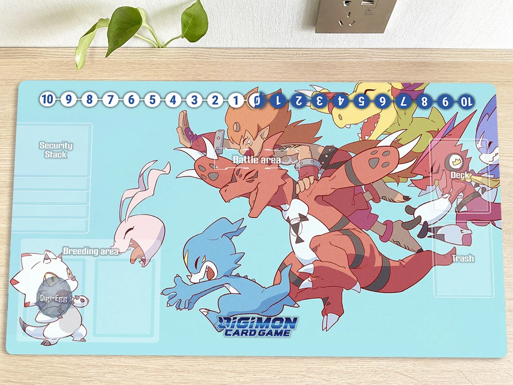 

Digimon Adventure Duel Playmat DTCG CCG Mat Gammamon Veemon Trading Card Game Mat Desk Table Gaming Mouse Pad Mousepad 60x35cm