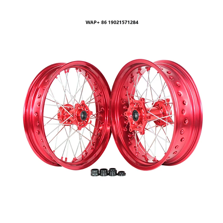 

Made in China Motorcycle Accessories Aluminum Alloy Red Rim Motorcycle Wheels CR/CRF for Supermoto