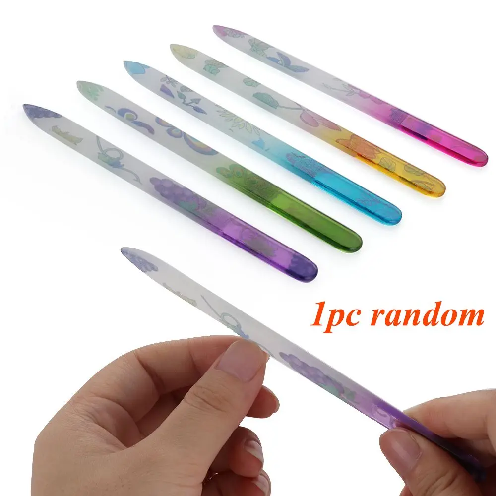 Paillettes manucure professionnelle cristal verre pédicure Nail Art lime à ongles ponçage outil de polissage