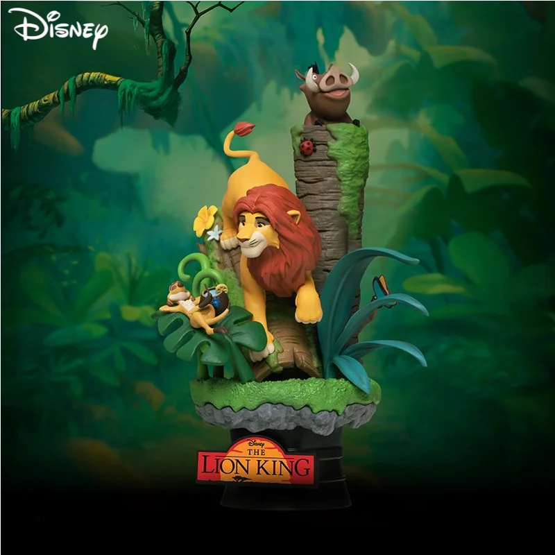 Disney-Simba figura dos desenhos animados para crianças, Simba, Timão, Pumba, Anime Movie, ornamento de mesa personalizado, brinquedo criativo, presente nova coleção