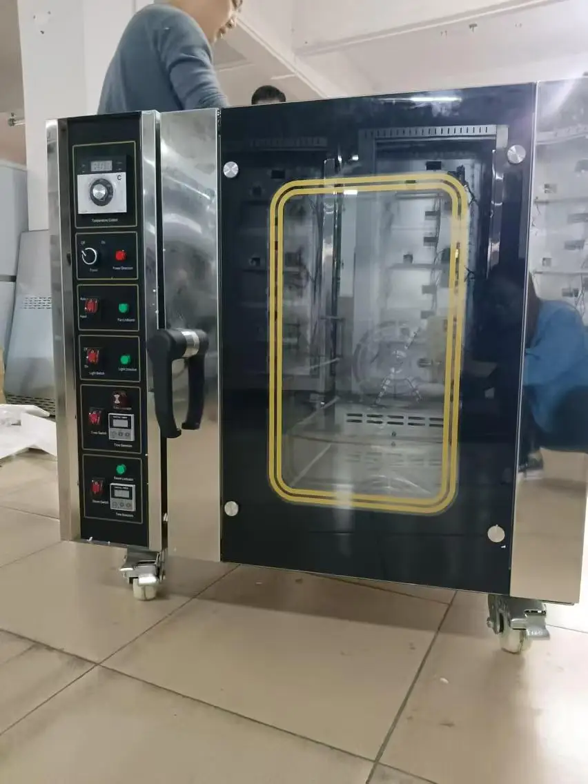 10 Trays Commercial Hot Air Circulation Oven Baking Equipment Gas Electric Convection Bakery Steam Bread Oven