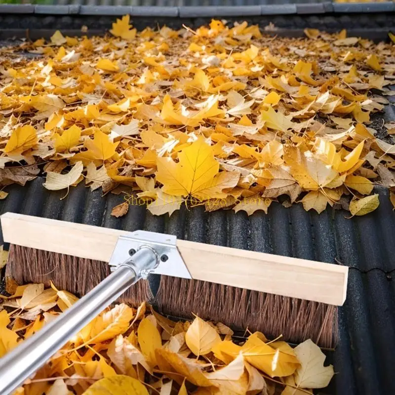 Detachable Roof Brush with Extension Handle for Property Debris Work best sale