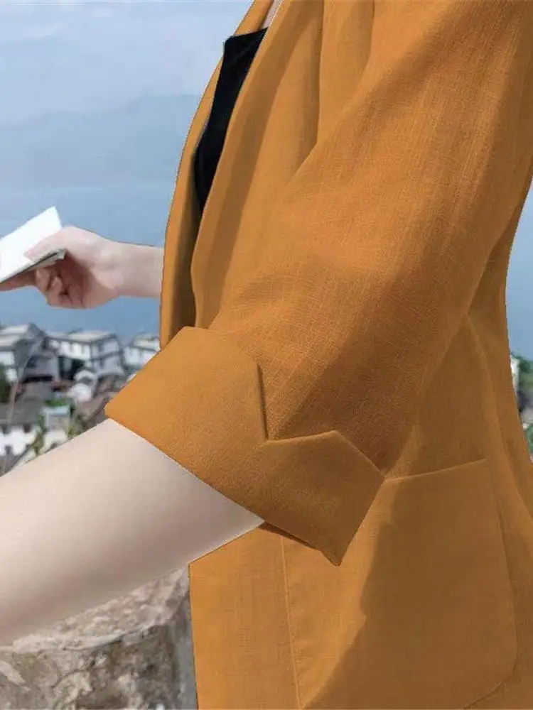 Slim Fit ort Svel femmes Jaet Cleanfit Sle matériau mince Version coréenne été nouveauté Faionable polyvalent