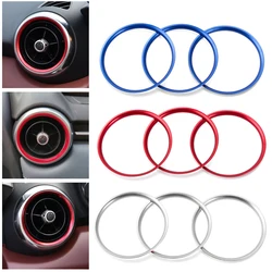 Car Air Conditioner Outlet Ring AC Vent Decoration Ignition Cap Cover Trim For Mazda MX5 Mazda 2 CX3 MX-5 RF ND Auto Accessories