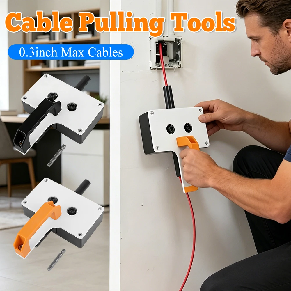 

Wire Puller for Conduit Wiring Wire Pulling Tools 0.3inch Max Cables for Electrician Pipe Narrow Spaces Wall