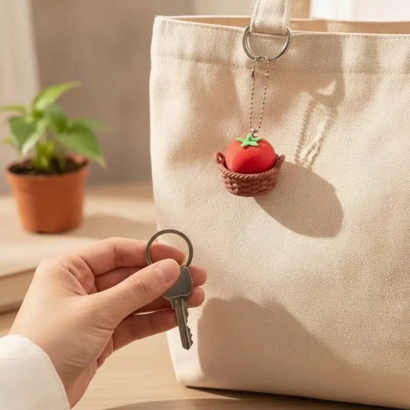 3D Printed Realistic Cake Chocolate Clicker Keychain Food Pendant Anti Stress Sensory Toy for Home Office Relax