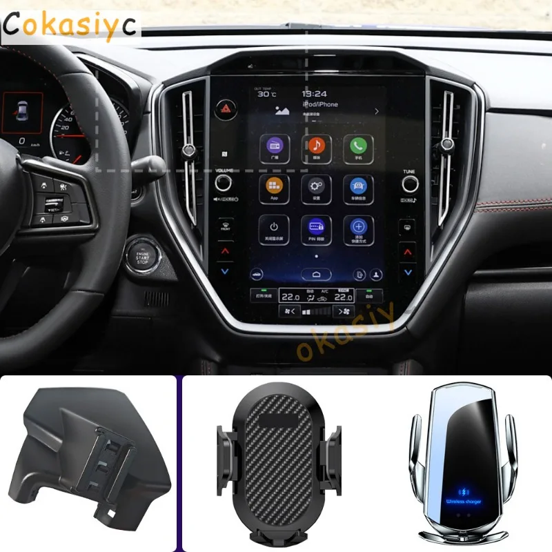 Suporte de Telefone para Carro para Subaru WRX 2022 2023 2024, Suporte de Celular com Carregamento Sem Fio, Base Fixa Especial, Acessórios