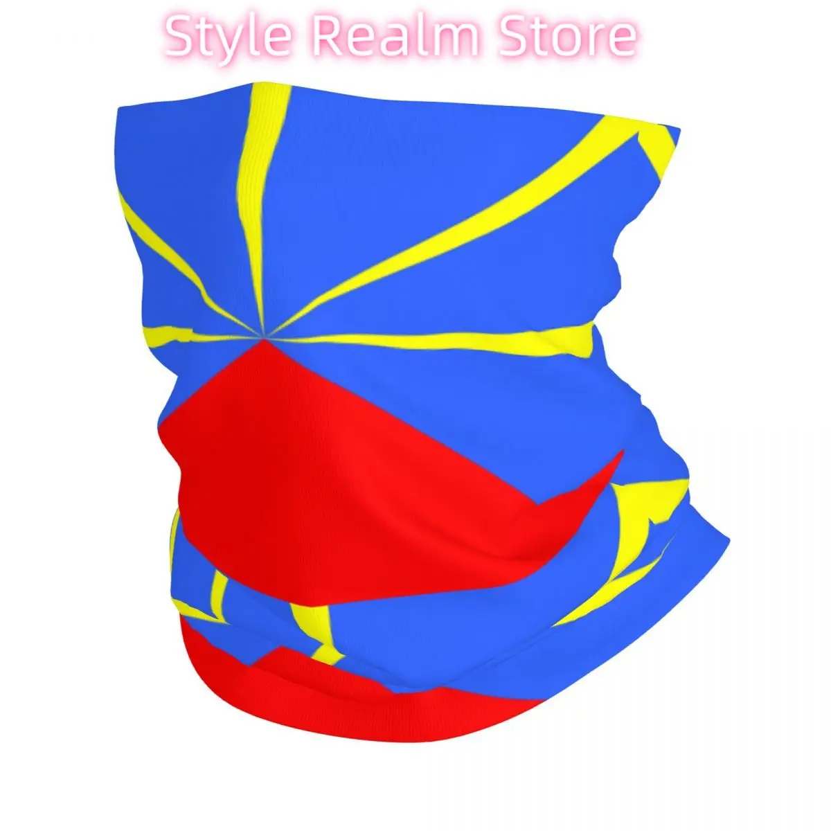 

974 Reunion Island Flag Bandana Neck Cover Printed Wrap Scarf Warm FaceMask Cycling Unisex Adult Breathable