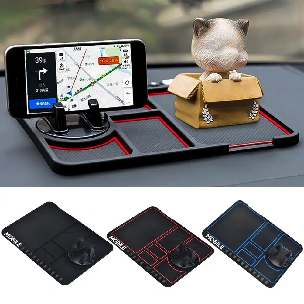 Alfombrilla antideslizante para coche, soporte giratorio para teléfono con número de estacionamiento, alfombrilla antideslizante para salpicadero de coche, Universal, Suv, camión, vehículo